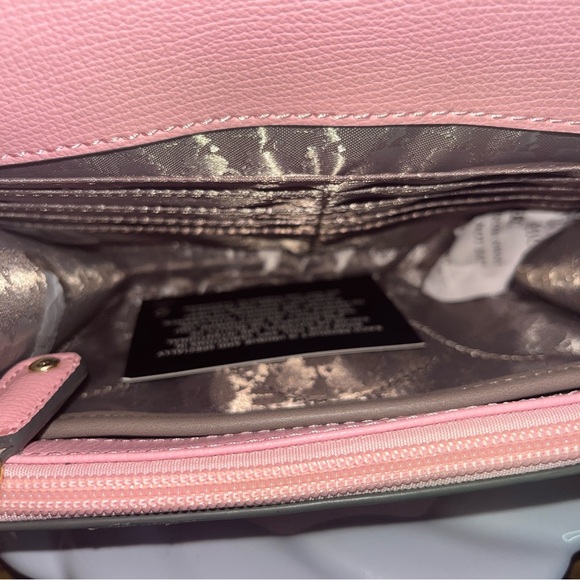 NWT Karl Lagerfeld Paris Pink Hearts Crossbody Bag $168 retail - Picture 2 of 6